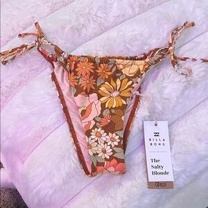 Billabong Multicolor Floral Tie-Side Bikini Bottom